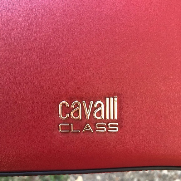 NWT Cavalli Class Fino Top Handle Phone 📱 Crossbody Bag Color Red - Picture 7 of 10